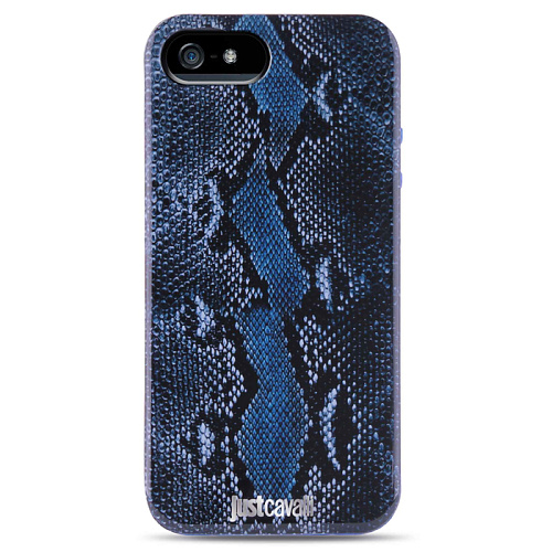 Чехол для iPhone 5 / iPhone 5S Just Cavalli "PYTHON", синий (JCIPC5PYTHON2)