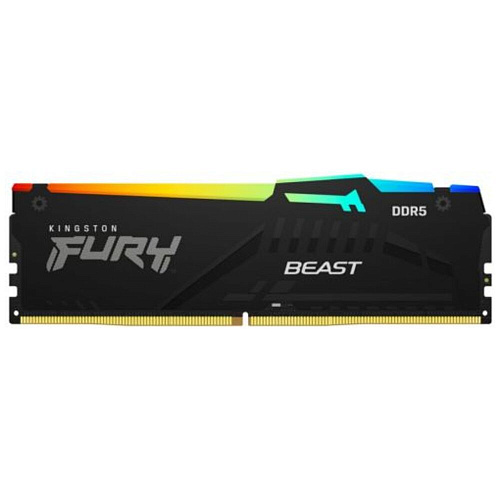 Модуль памяти DIMM 32Gb DDR5 PC44800 5600MHz Kingston Fury Beast RGB Black (KF556C40BBA/32)