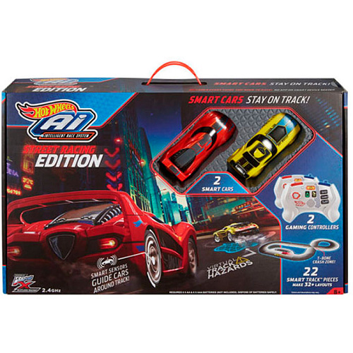 Hot Wheels "Умная" трасса с р/у машинками версия 2:0 - стрит рейсинг FDY09