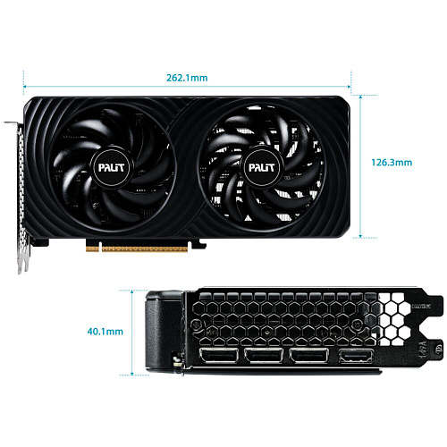 Видеокарта Palit GeForce RTX 5060 8192Mb, Dual OC 8 Gb (NE75060S19P1-GB2063D) 1xHDMI, 3xDP, Ret