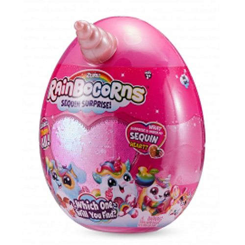 1Toy Игрушка-сюрприз RainBocoRns в яйце в комплекте с аксессуарами Т15683В (розовый рог)