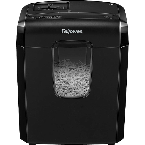 Уничтожитель бумаг Fellowes PowerShred 6C (секр.P-4)/фрагменты/6лист./11лтр./скрепки/скобы/пл.карты