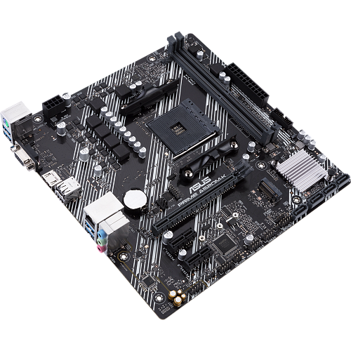 Материнская плата ASUS Prime A520M-K A520 Socket AM4 2xDDR4, 4xSATA3, RAID, 1xM.2, 1xPCI-E16x, 4xUSB3.2, D-Sub, HDMI, Glan, mATX