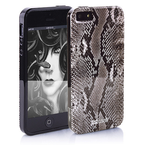 Чехол для iPhone 5 / iPhone 5S Just Cavalli "PYTHON", черный (JCIPC5PYTHON3)