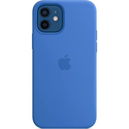 Чехол для Apple iPhone 12\12 Pro Silicone Case with MagSafe Capri Blue