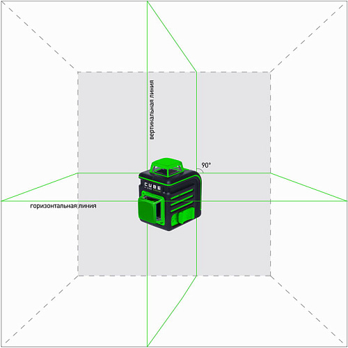 Лазерный нивелир ADA instruments CUBE 2-360 Green Ultimate Edition (А00471)
