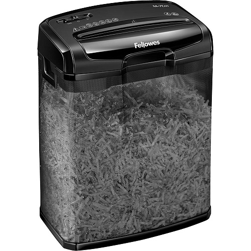 Уничтожитель бумаг Fellowes PowerShred M-7Cm (секр.P-4)/фрагменты/7лист./13лтр./скобы/пл.карты