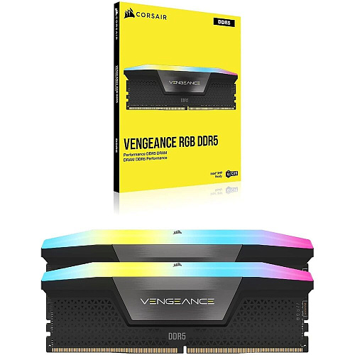 Модуль памяти DIMM 32Gb 2х16Gb DDR5 PC48000 6000MHz Corsair Vengeance RGB Black (CMH32GX5M2E6000C36) Intel XMP Memory
