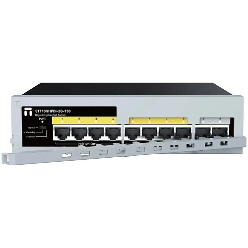 Коммутатор Netis ST110GHPDI-2G-130 (L2), 8x100Мбит/с, 2x1Гбит/с, 8PoE+130W неуправляемый