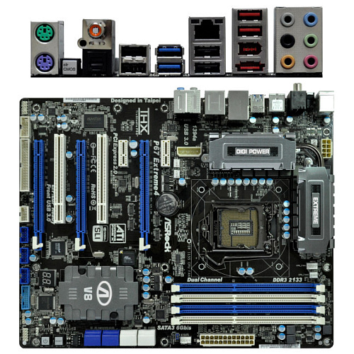Материнская плата ASRock P67 EXTREME4 GEN3 s1155 P67 4xDDR3, 4xSATA3, 4xUSB3.0, 3xPCI-E 16x, 2xIEEE1394a, 1xeSATA, Raid, GLan, ATX УЦЕНКА