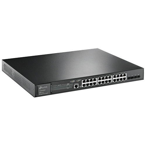 Коммутатор TP-LINK TL-SG3428XMP JetStream уровня 2+,  24x1000BASE-T PoE+, 4x10GbSFP+