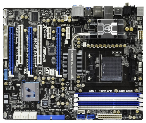 Материнская плата ASRock 990FX EXTREME4 Soc-AM3 AMD 990FX 4xDDR3, Raid, 4xUSB 3.0, 8xSATA 6Gb/s, 1xeSATA, 3xPCI-E 16x, 2xIEEE1394a, GLAN ATX Ret