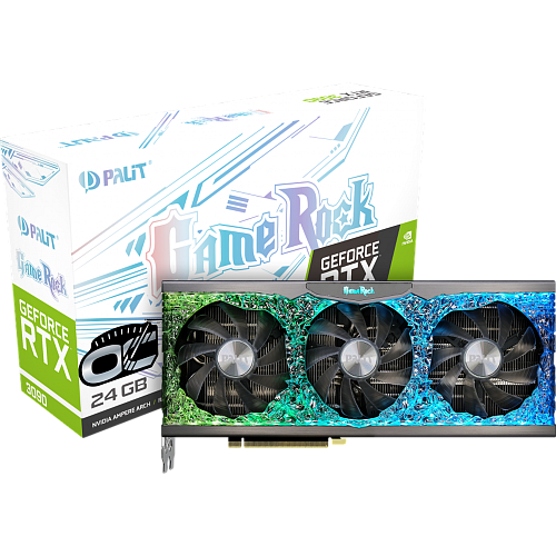 Видеокарта Palit GeForce RTX 3090 24576Mb, GameRock OC (NED3090H19SB-1021G) 1xHDMI, 3xDP, Ret
