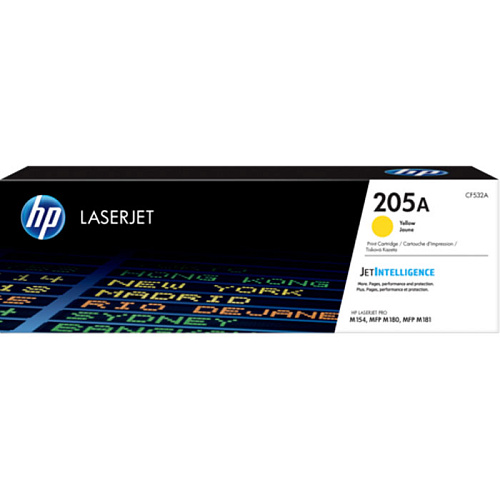 Картридж HP CF532A №205A Yellow для Color LJ Pro M180n/M181fx (900стр)