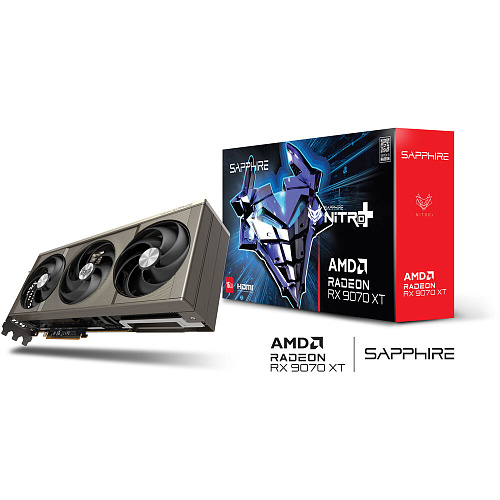 Видеокарта Sapphire 16384Mb AMD Radeon RX 9070 XT Nitro+ 16Gb (11348-01-20G) 2xDP, 2xHDMI, Ret