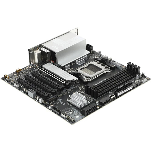 Материнская плата MSI Pro B850M-P WiFi Socket-AM5 AMD B850 4xDDR5, 4xSATA3, RAID, 3xM.2, 4xPCI-E16x, 3xUSB3.2, 1xUSB3.2 Type C, DP, HDMI, WiFi, 5Glan, mATX Ret