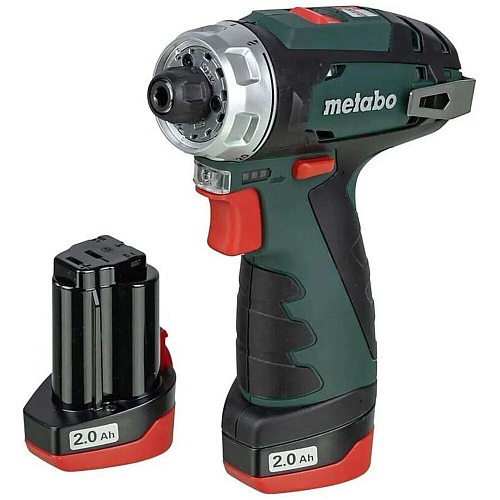 Аккумуляторная дрель-шуруповерт Metabo PowerMaxx BS 2020 Basic, 12 В, 2.0 А·ч х2, коробка 600984000 УЦЕНКА