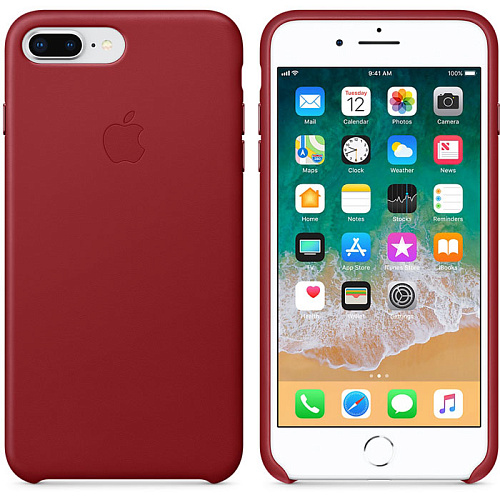 Чехол для Apple iPhone 8/7 Plus Leather Case Red  