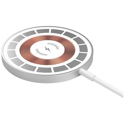 Беспроводная зарядная панель Deppa MagSafe Qi 15W (24024), Crystal