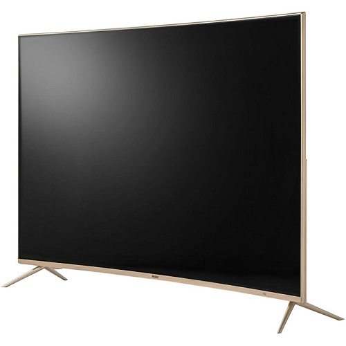 Телевизор 55" Haier LE55Q6500U (4K UHD 3840x2160, Smart TV, изогнутый экран) бежевый