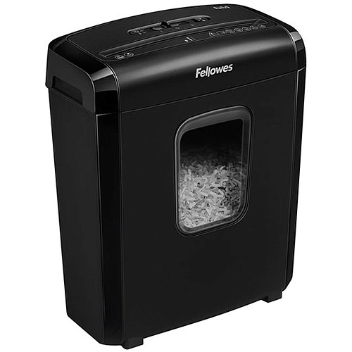 Уничтожитель бумаг Fellowes PowerShred 6M (секр.P-4)/фрагменты/6лист./13лтр./скрепки/скобы/пл.карты