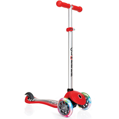 Самокат Globber Primo Fantasy с 3 светящимися колесами (Racing Red)