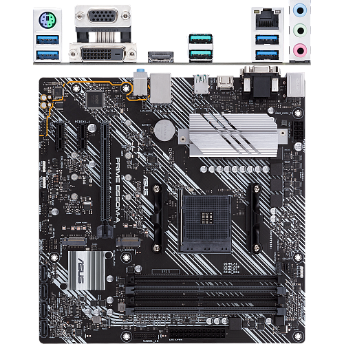Материнская плата ASUS Prime B550M-A B550 Socket AM4 4xDDR4, 4xSATA3, RAID, 2xM.2, 1xPCI-E16x, 6xUSB3.1, D-Sub, DVI-D, HDMI, Glan, mATX УЦЕНКА