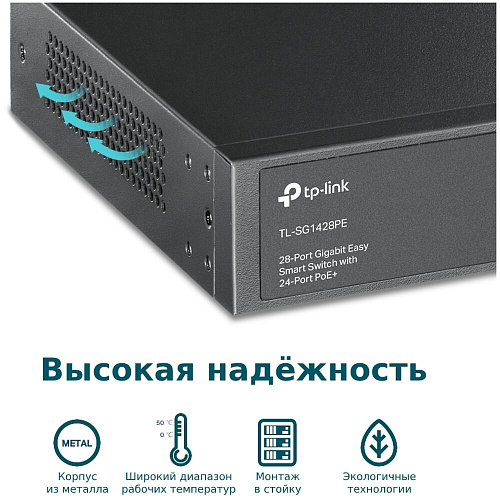 Коммутатор TP-LINK TL-SG1428PE 28 портов 10/100/1000Мбит/с