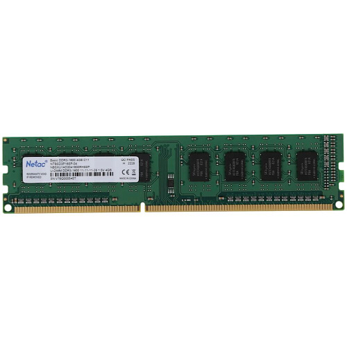 Модуль памяти DIMM 4Gb DDR3 PC12800 1600Mhz Netac