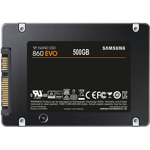 Внутренний SSD-накопитель 500Gb Samsung 860 Evo (MZ-76E500BW) SATA3 2.5"