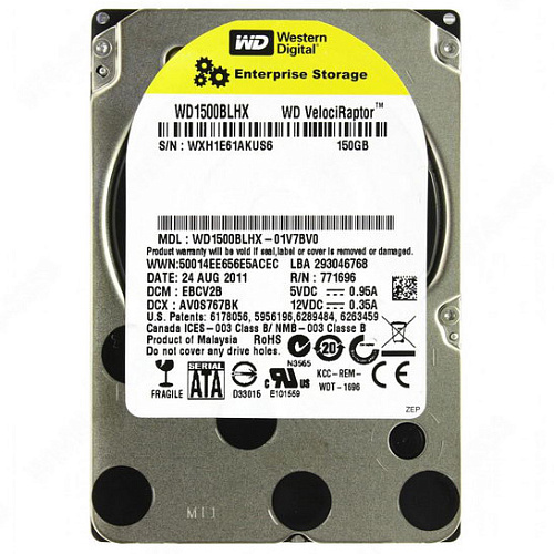 150Gb Western Digital (WD1500BLHX) 32Mb 10000rpm SATA2 VelociRaptor