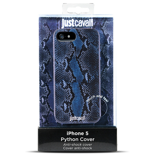 Чехол для iPhone 5 / iPhone 5S Just Cavalli "PYTHON", синий (JCIPC5PYTHON2)