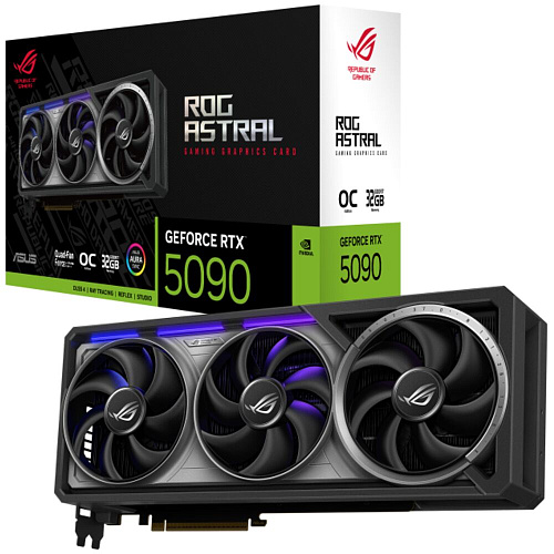 Видеокарта ASUS GeForce RTX 5090 32768Mb, ROG Astral OC 32 Gb (ROG-Astral-RTX5090-O32G-Gaming) 2xHDMI, 3xDP, Ret