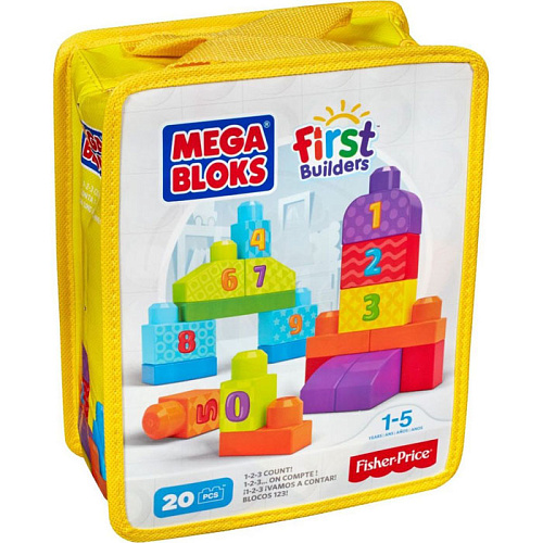 Конструктор Mattel Mega Bloks First Builders Наборы обучающих конструкторов (цифры) CNH08/DLH85