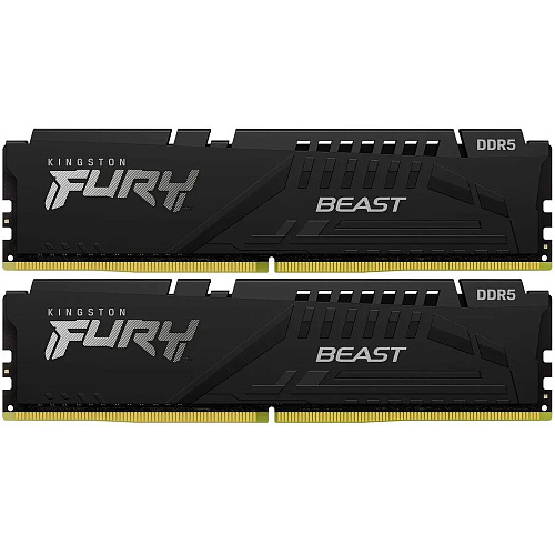 Модуль памяти DIMM 64Gb 2х32Gb DDR5 PC48000 6000MHz Kingston Fury Beast Black EXPO (KF560C30BBEK2-64)