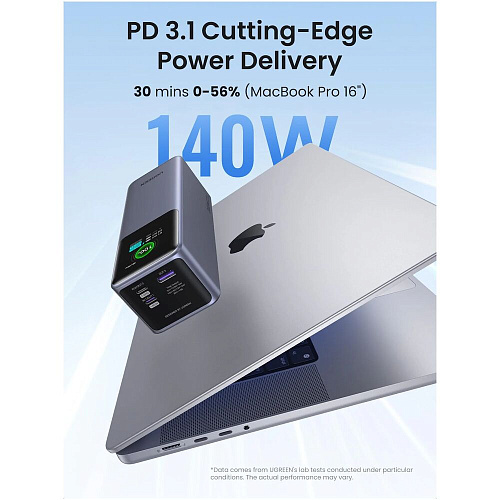 Внешний аккумулятор Ugreen PB722 (35525B) 25000mAh 200W Grey