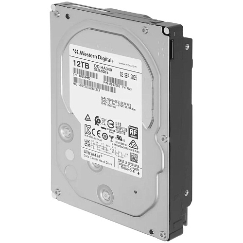 Внутренний жесткий диск 3,5" 12Tb WD (WUS721212BLE6L4 0B47063) 512Mb 7200rpm SATA3 Ultrastar DC HA340