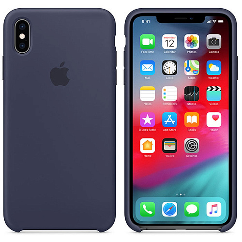 Чехол для Apple iPhone Xs Max Silicone Case Midnight Blue