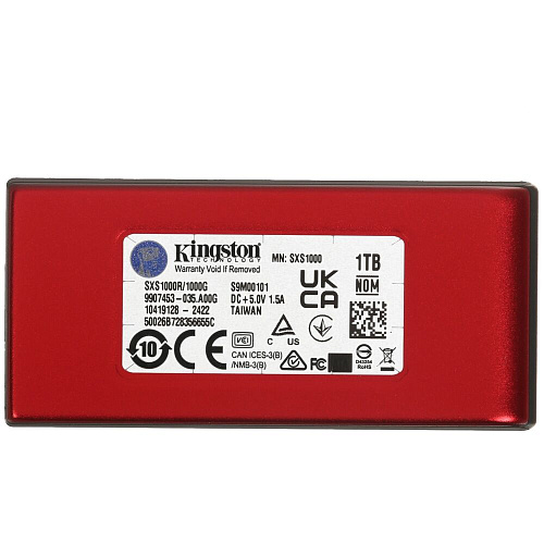 Внешний SSD-накопитель 1Tb Kingston XS1000 SXS1000R/1000G (SSD) USB 3.2 красный