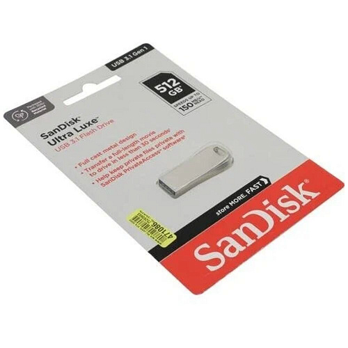 USB Flash накопитель 512Gb SanDisk CZ74 Ultra Luxe (SDCZ74-512G-G46) USB 3.0 Серебристый