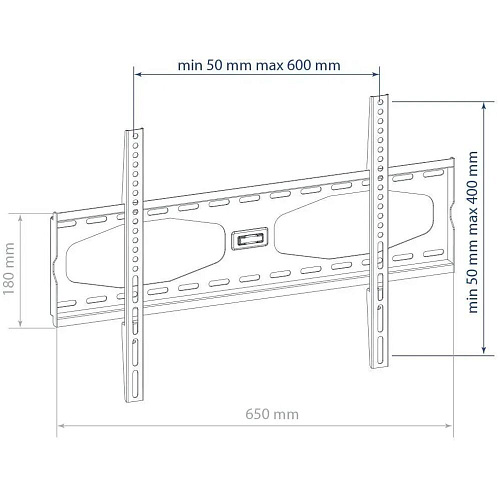 Кронштейн фиксированный Kromax STAR-11 32-90' до 60кг Vesa до 600x400