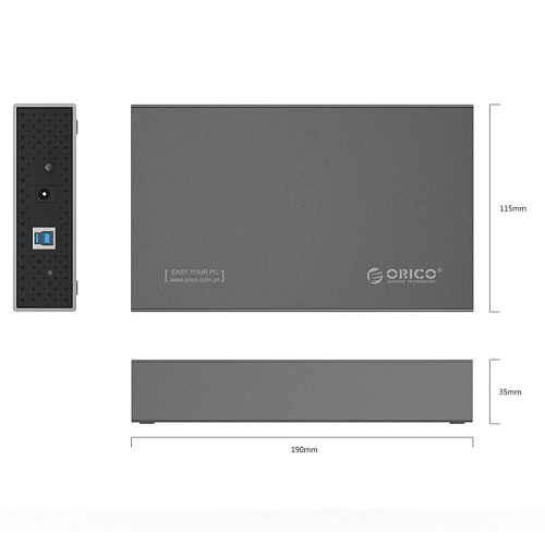 Корпус 3.5" Orico 3518S3 SATA, USB 3.0 Gray