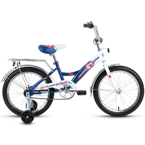 Двухколесный велосипед ALTAIR CITY BOY 18 (18" 1 ск.) белый/синий