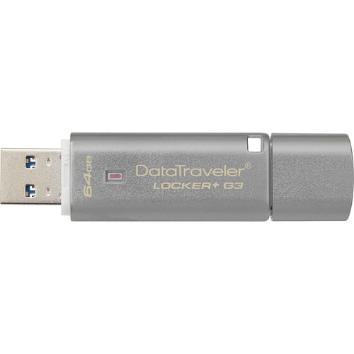 USB Flash накопитель 64GB Kingston Data Traveler Locker Plus Gen.3 (DTLPG3/64GB) Grey USB3.0