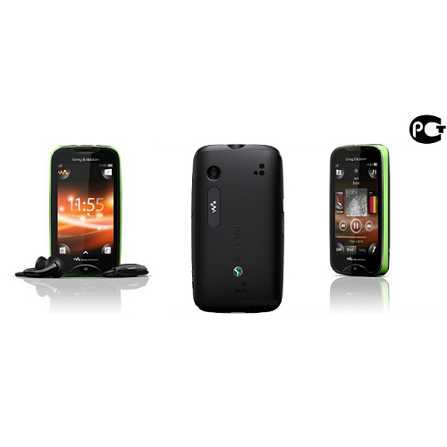 Смартфон SonyEricsson WT13i Mix Walkman черный/зеленый