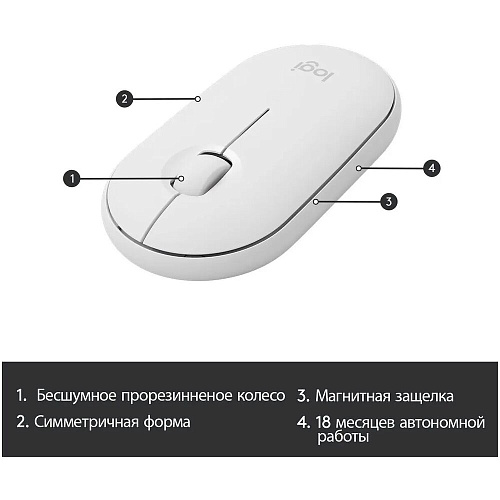 Клавиатура+мышь Logitech Wireless Combo MK470 White