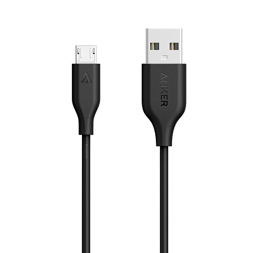 Кабель USB-MicroUSB 0.9m Anker Powerline (A8132H12) кевлар, 5000+ перегибов, черный