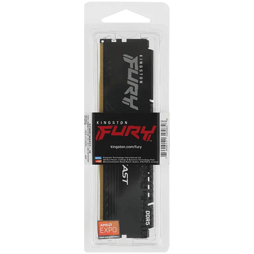 Модуль памяти DIMM 16Gb DDR5 PC48000 6000MHz Kingston Fury Beast RGB Black (KF560C36BBE2-16)