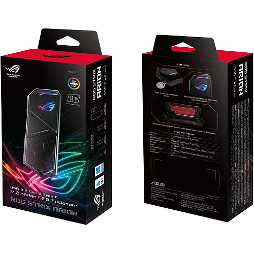 Корпус для SSD Asus Rog Strix Arion (ESD-S1C) M.2 NVME , USB3.0 Type C УЦЕНКА