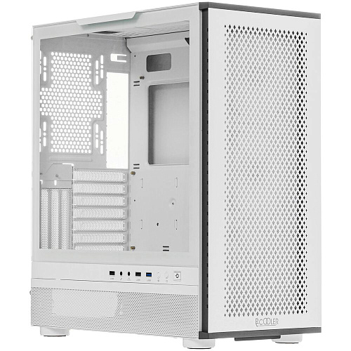 Корпус ATX Miditower PcCooler ME200 Mesh WH White